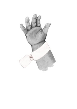 Baby hand med födelseinformation - poster